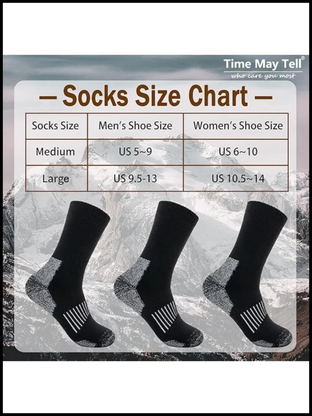 Merino Wool Hiking Cushion Socks Thermal Warm Boot Socks Moisture-Wicking